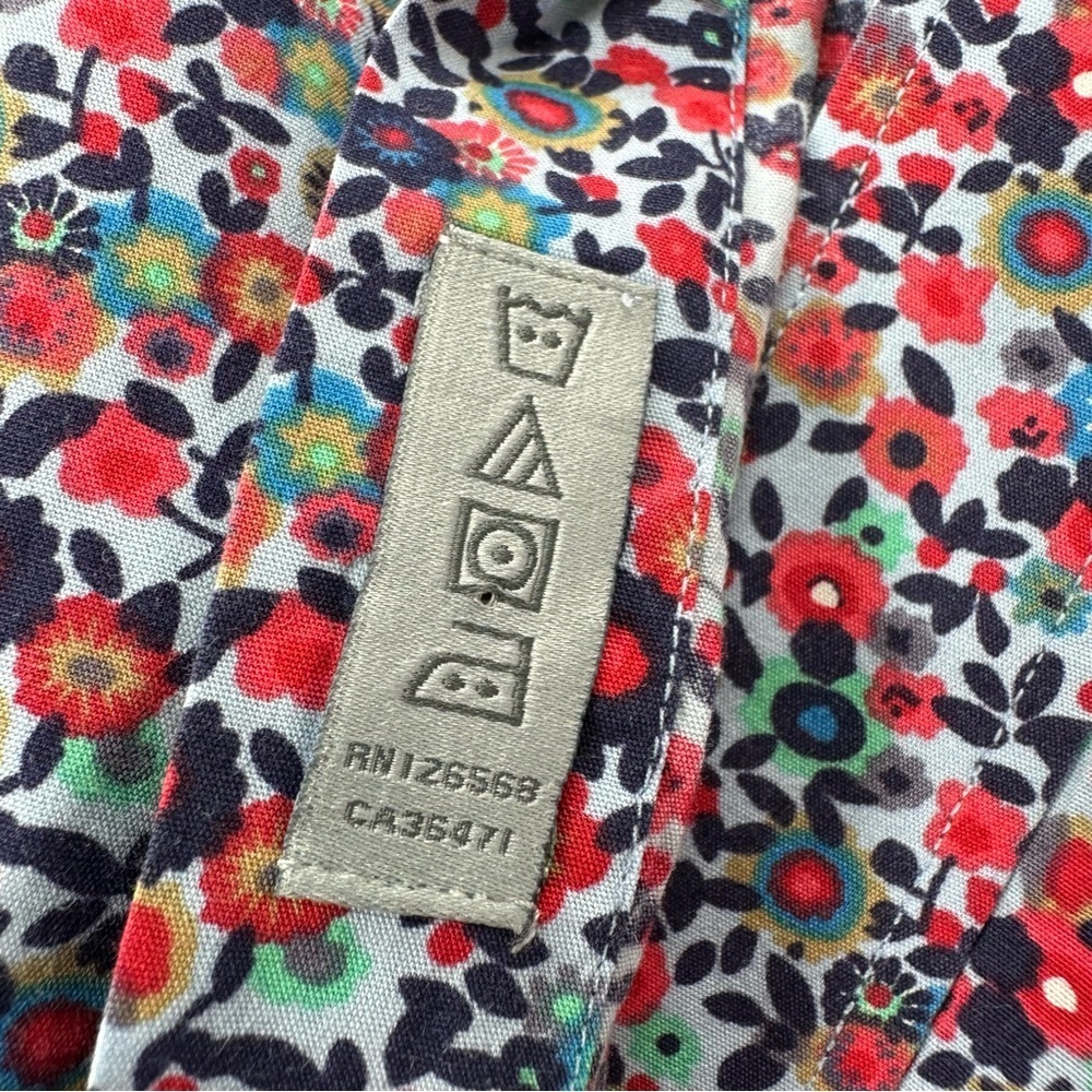 Thomas Dean Multicolored Floral Dress Shirt Mens 2XLT Tall Flip Cuff Long Sleeve - Picture 8 of 8